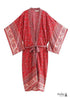 Kimono bohemio Sienna chic para mujer - Vestido rojo